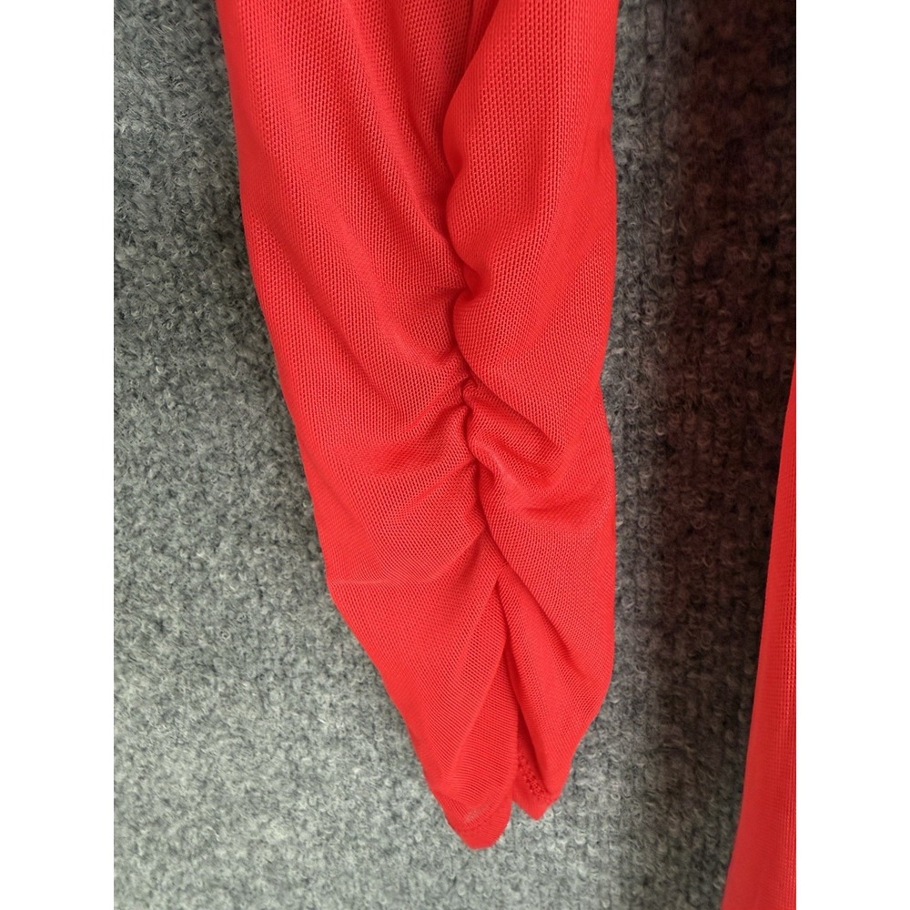 Isabel Maternity Red XXL Ruched Dress NWT Holiday Party P7 - Picture 3 of 5